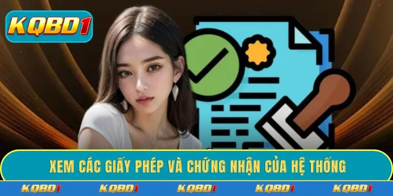 Xem các giấy phép và chứng nhận của hệ thống